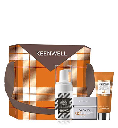 Keenwell, Pack Navidad Oxidance Crema Antioxidante Multidefensa SPF15-50ml + Crema Antioxidante Regeneradora Noche Efecto Mascarilla Noche 50ml + LIimpiador Miceral Enzimático 120ml + Ahas