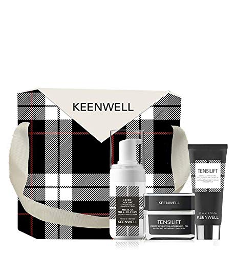 Keenwell, Pack Navidad Tensilift Crema Super Lifting Antiarrugas - Día 50ml + Crema Ultra-Lifting Efecto Masarilla Noche 50ml + Limpiador Miceral Enzimático 120ml +Ahas