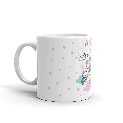 Kembilove Taza de Desayuno Personalizada de Unicornio con Nombre – Tazas Unicornio con Frases Divertidas y Motivadoras - Regalo Original Personalizado Diferentes Modelos de Unicornio 6 Plástico