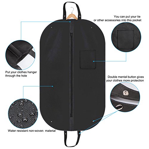 Keten 3 X Funda para Ropa Prémium con Funda para Zapatos Y Cepillo para Pelusas - 100 X 60 cm Bolsa para Trajes Funda para Abrigo/Chaqueta De Traje