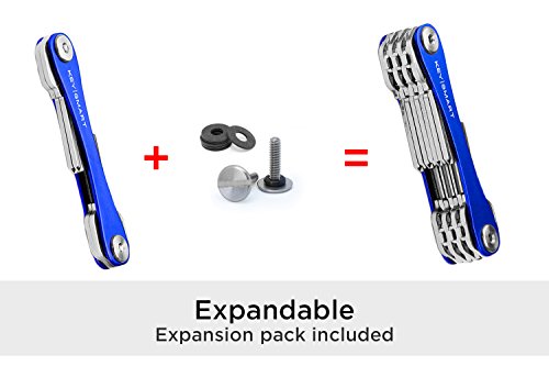 KeySmart - Llavero y Organizador de Llaves Compacto (hasta 14 Llaves, Azul)