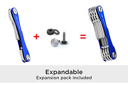 KeySmart - Llavero y Organizador de Llaves Compacto (hasta 14 Llaves, Azul)