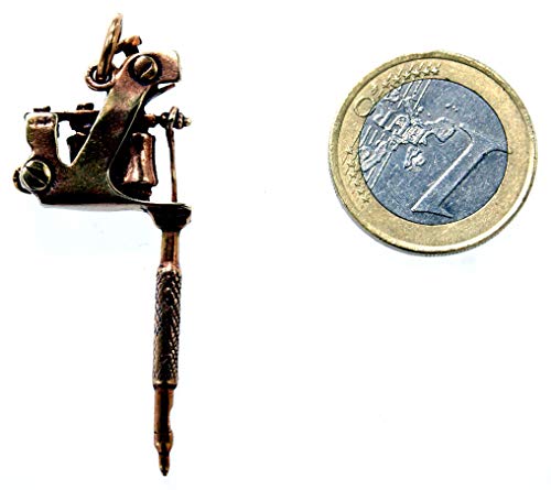 Kiss of Leather - Colgante para máquina de tatuaje (bronce)
