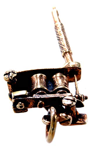 Kiss of Leather - Colgante para máquina de tatuaje (bronce)