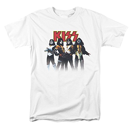 Kiss – para hombre Pose de retroceso camiseta blanco blanco XX-Large