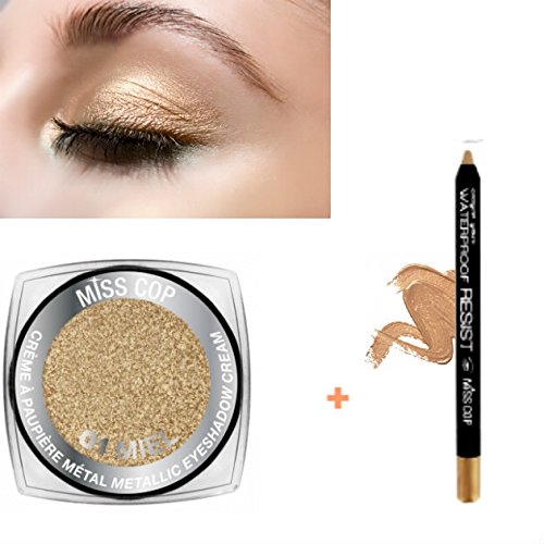 Kit 1 Sombra a ojos crema Metal 01 miel + 1 lápiz Waterproof mordoré (2 productos)