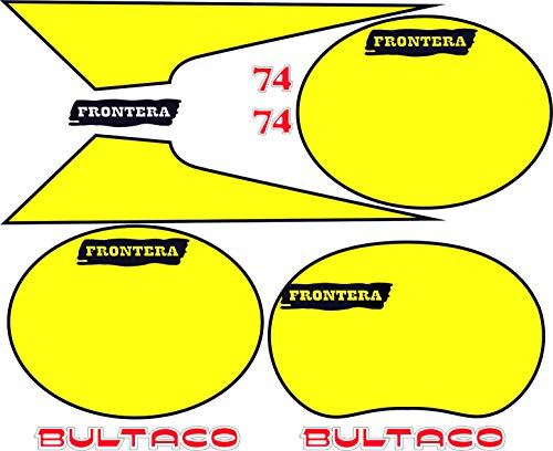 Kit de adhesivos motos clasicas Bultaco Frontera 74 Azul - Juego Pegatinas Completo - Vinilo para Moto, máxima Calidad.
