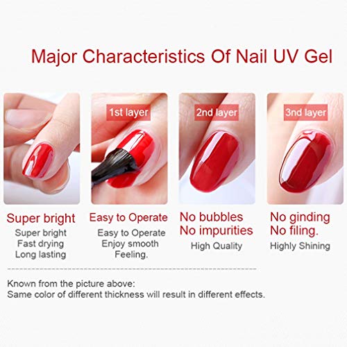 Kit de esmalte de uñas de gel Clavuz, 6 unidades (kit para reglar)