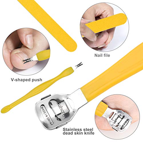 Kit de Pie para Pedicura 10 en 1 Lima Pies Removedor De Piel Dura Eliminar Durezas y Callos,Quita Durezas para Pies,Lima de Callos de Acero Inoxidable,Corta Callos Pies,Quitadurezas de Callos