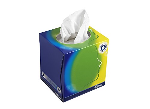 Kleenex 08825010 8825 Pañuelos de Papel, 12 Cajas Cúbicas de 56 Hojas, 3 Capas, Con Bálsamo Protector de Caléndula, Color: Blanco, Bálsamo