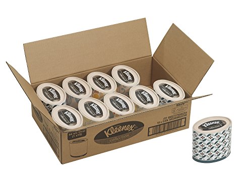 Kleenex 08826000 8826 Cajas de Pañuelos Ovaladas, 10 Paquetes de 64 hojas, 3 Capas, Suaves y Resistentes, Sin Fragancia, Color: Blanco, Collection