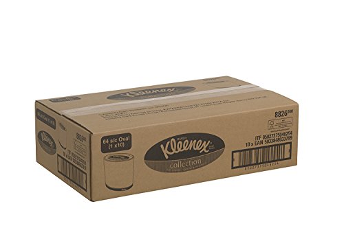 Kleenex 08826000 8826 Cajas de Pañuelos Ovaladas, 10 Paquetes de 64 hojas, 3 Capas, Suaves y Resistentes, Sin Fragancia, Color: Blanco, Collection