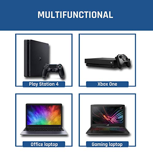 KLIM™ Wind + Base de refrigeración para portátil + La más Potente + Refrigerador portátil de 4 Ventiladores a 1200 RPM con Soporte + Compatible con Todos los tamaños + Roja + Nueva VERSIÓN 2020