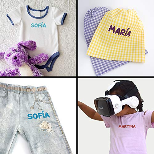 KLOTTZ Nombre personalizado Glitter. Autoadhesivo purpurina personalizado (Glitter, 12 cm)