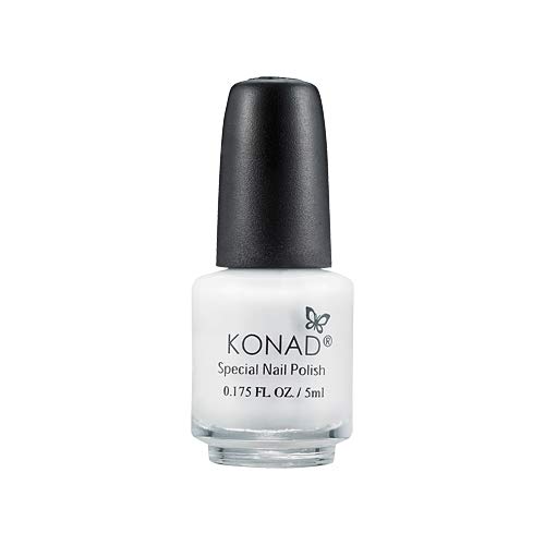 KONAD- Kit 3 esmaltes para estampar: Plata, Negro y Blanco