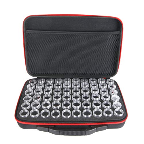 Koobysix 60 - Maletín organizador con compartimento de red y 60 botellas de plástico