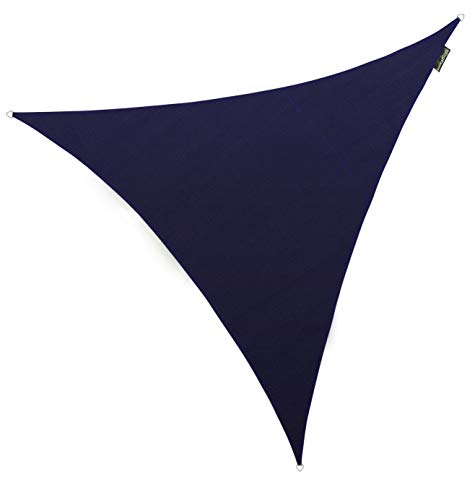 Kookaburra Toldo Vela Triangular 3,6m Transpirable Económico 185g/m² Poliéster Protección Solar 90% Anti UV para Exteriores, Patios, Jardines, Terraza, Balcón (Azul)