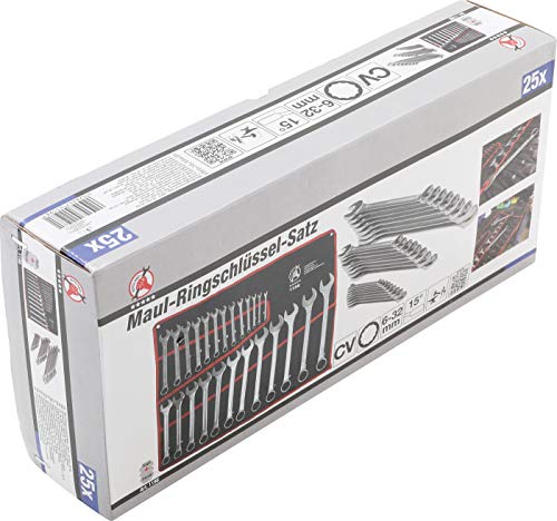 Kraftmann 1198 | Juego de llaves combinadas | 6 - 32 mm | 25 piezas
