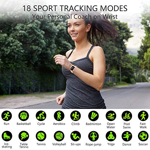 KUNGIX Smartwatch, Reloj Inteligente Mujer/Hombre con Monitor Oxígeno Sanguíneo(SpO2) de Pulsómetros, Pulsera de Actividad Inteligente Impermeable IP68 con Pantalla Táctil Completa para Android y iOS