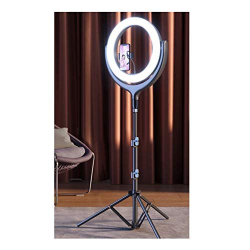 KUYUC 12 Pulgadas Anillo de Luz LED con Trípode, Aro de Luz con 3 Modos de Luz para Youtube Transmisión en Vivo Maquillaje Fotografía TikTok (Color : A)