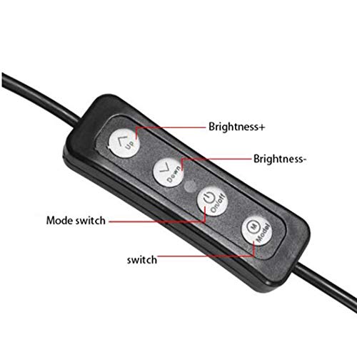 KUYUC 8 Pulgadas Anillo de Luz LED con Trípode & Soporte de Teléfono, Portátil Aro de Luz con 3 Modos de Luz para Móvil Selfie Maquillaje Youtube TIK Tok Live (Size : A)