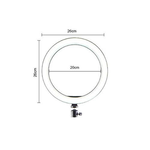 KUYUC Anillo de Luz LED con Trípode, 3 Modos de Luz & Soporte de Teléfono, Aro de Luz para Disparo Cámara Youtube Video TikTok (Size : 10inch)
