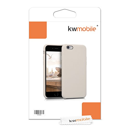 kwmobile Funda Compatible con Apple iPhone 6 / 6S - Carcasa de TPU para móvil - Cover Trasero en Beige Mate