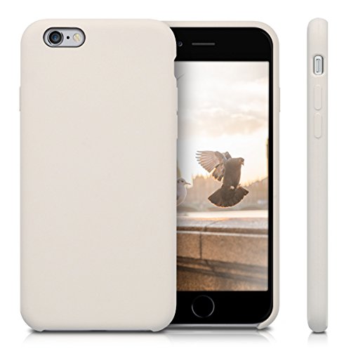 kwmobile Funda Compatible con Apple iPhone 6 / 6S - Carcasa de TPU para móvil - Cover Trasero en Beige Mate