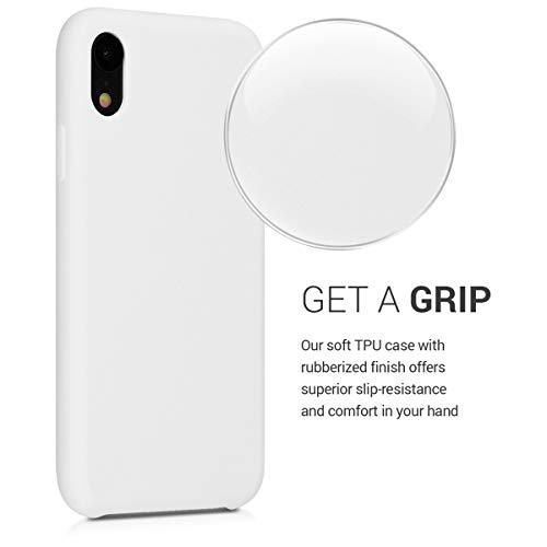 kwmobile Funda Compatible con Apple iPhone XR - Carcasa de TPU para móvil - Cover Trasero en Blanco