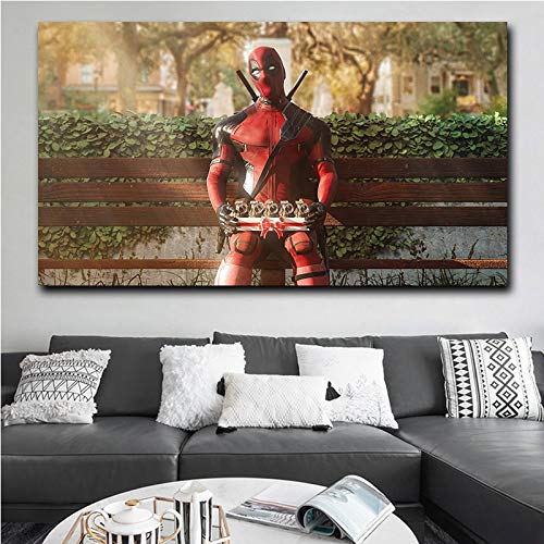 KWzEQ Póster de Lienzo de Personaje de película de héroe, póster de Pintura Moderna, decoración para Sala de Estar, Cuadro artístico de Pared,50X80cm,Pintura sin Marco