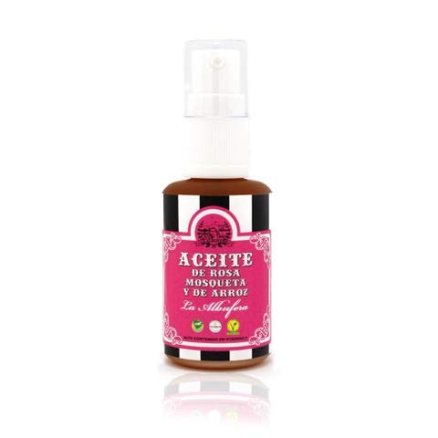 La Albufera-Aceite Rosa Mosqueta con aceite de germen de arroz, natural, vegano, prensado en frió que hidrata y nutre la piel