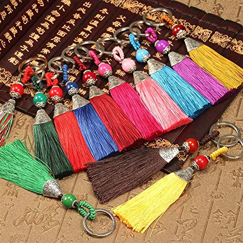 La Bolsa Colgante Nudo Chino Llavero De La Borla For Las Mujeres Dominante del Regalo De La Vendimia del Anillo del Encanto Crafts Llaveros De Accesorios For Las Llaves del Coche 2pcs / Lot Llavero