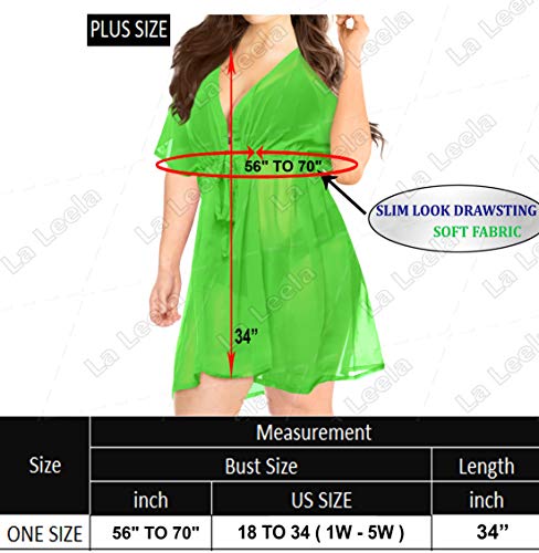 LA LEELA Pura Gasa más sólida y un tamaño Encubrir caftán Arcilla rookwood