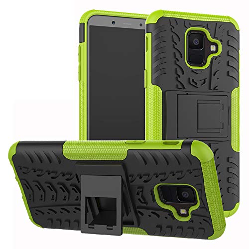 Labanema Galaxy A6 2018 Funda, [Heavy Duty] [Doble Capa] [Protección Pesada] Híbrida Resistente Funda Protectora y Robusta para Samsung Galaxy A6 2018 (con 4 en 1 Regalo empaquetado) - Verde