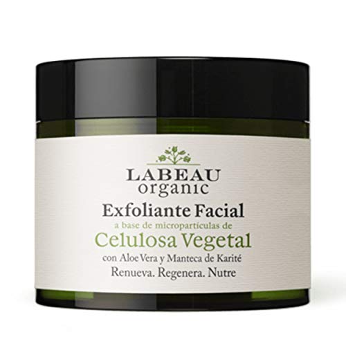 Labeau Organic Exfoliante facial a base de micropartículas de Celulosa Vegetal 50 ml | Limpia la piel en profundidad, apto para pieles sensibles | Cosmética natural certificada