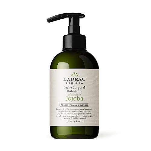 Labeau Organic Leche Corporal Hidratante con aceite de Jojoba 500 ml | Crema corporal no grasa no aceitosa | Cosmética natural certificada