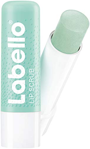 Labello Lip Scrub Aloe Vera (5,5 ml), cuidado de labios innovador con partículas de scrub de origen natural, suave exfoliante de labios con vitamina E