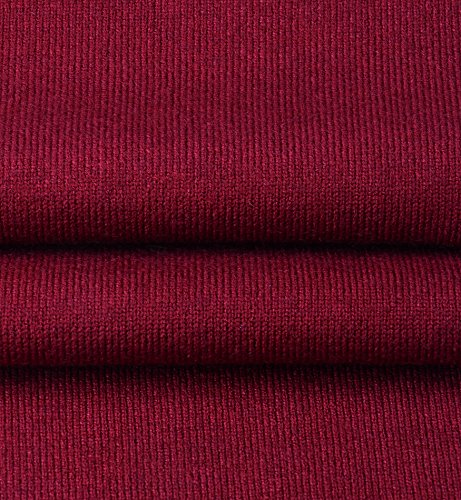 Lachi Bufanda Hombre Invierno Lana Super Suave Larga Clásico Cozy Casual Color Puro 180 * 30cm (Vino tinto)