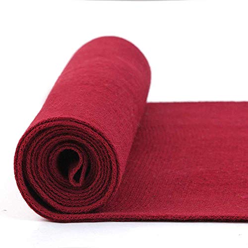 Lachi Bufanda Hombre Invierno Lana Super Suave Larga Clásico Cozy Casual Color Puro 180 * 30cm (Vino tinto)