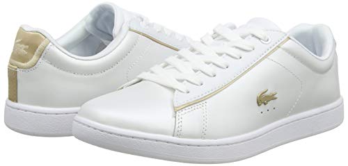 Lacoste Carnaby EVO 118 6 SPW, Zapatillas para Mujer, Blanco (White/Gold), 40 EU