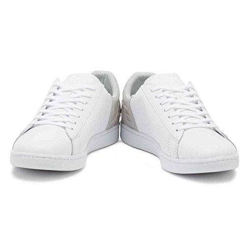 Lacoste Carnaby EVO 318 6, Zapatillas para Hombre, Blanco/Gris Claro, 41 EU