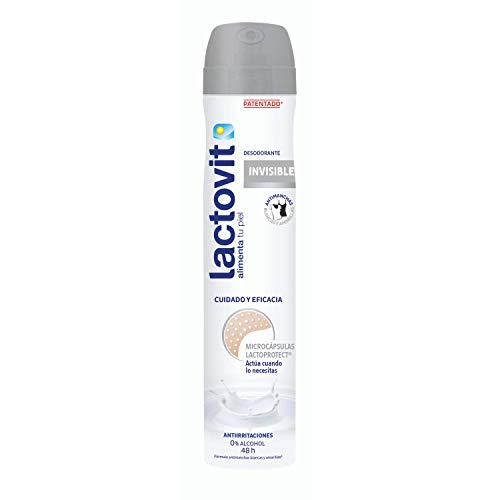 Lactovit - Desodorante Invisible con Microcápsulas Lactoprotect Anti-manchas Blancas y Amarillas, 0% Alcohol, Anti-Irritaciones y 48H de Eficacia - 200 ml