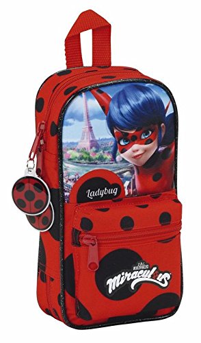 Ladybug Plumier Mochila con 4 Portatodos