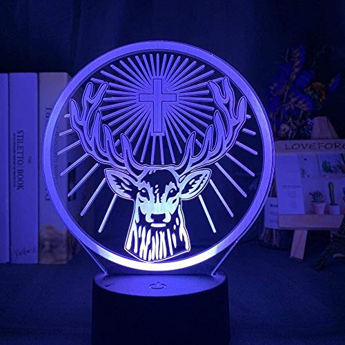Lámpara De Ilusión 3D Luz Nocturna Led Jagermeister Atmósfera Colorida Control Táctil Luz De Noche Con Batería Para Decoración De Bar Escritorio Usb Wine Sign