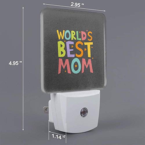 Lámpara Nocturna con Smart La mejor mamá del mundo Buena para la habitación de los niños, el baño, el pasillo el armario o cualquier habitación oscura