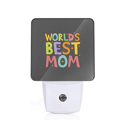 Lámpara Nocturna con Smart La mejor mamá del mundo Buena para la habitación de los niños, el baño, el pasillo el armario o cualquier habitación oscura