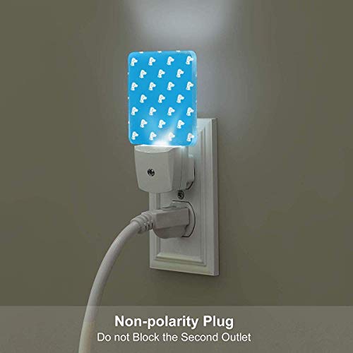 Lámpara Nocturna con Smart Perro Dálmatas Azul Buena para la habitación de los niños, el baño, el pasillo el armario o cualquier habitación oscura