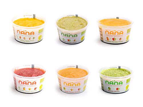 LANANA- Pack de 24 tarritos ecológicos frescos 4 de cada variedad de 190 g