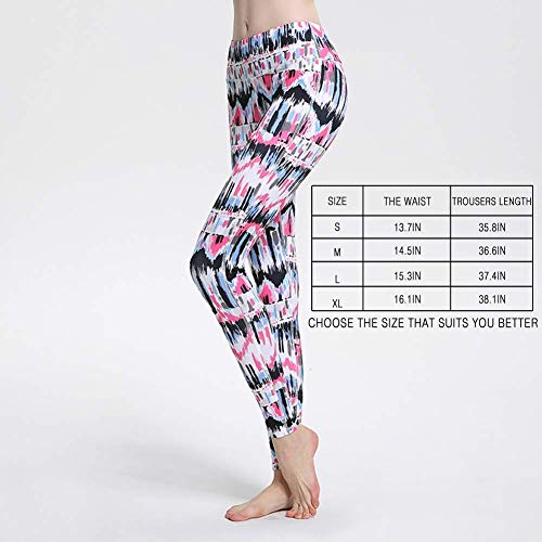 lanjiangbaih USA Thin Red Line Firefighter Axe Mujer Alta Cintura Yoga Pantalones Polainas Control de la Tummy Leggings Como Cuadro M