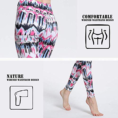 lanjiangbaih USA Thin Red Line Firefighter Axe Mujer Alta Cintura Yoga Pantalones Polainas Control de la Tummy Leggings Como Cuadro M
